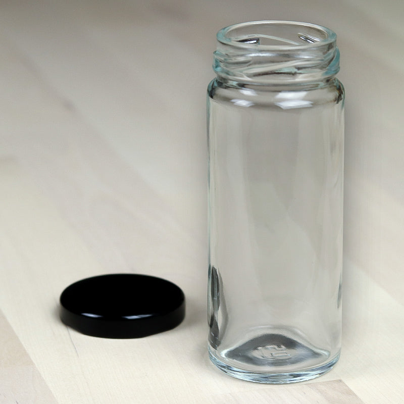 Petit Bocal à Épices 100 ml (Couvercle Noir)